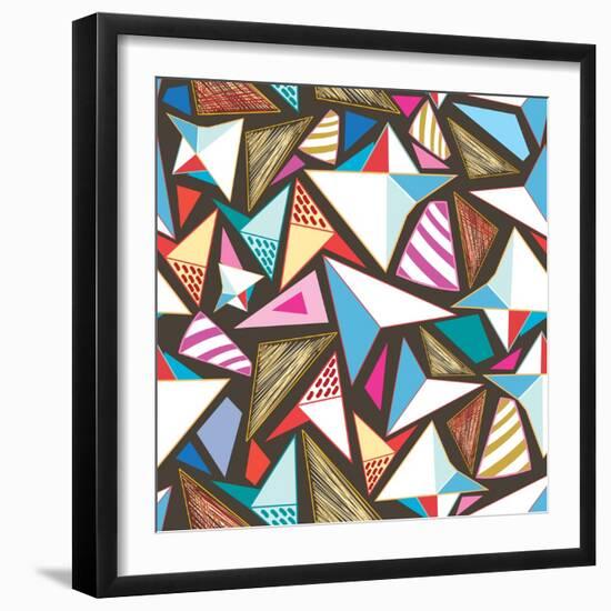Abstract Texture-Tanor-Framed Art Print