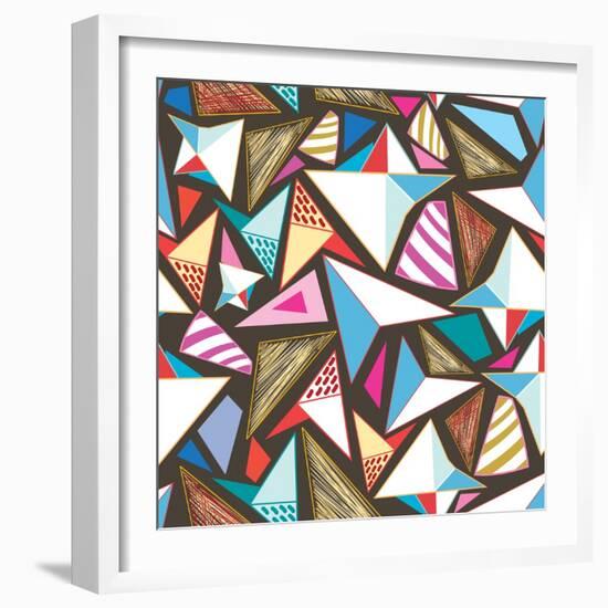 Abstract Texture-Tanor-Framed Art Print