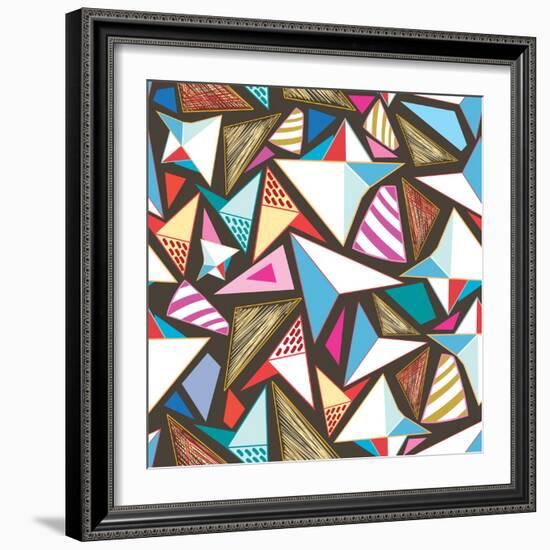 Abstract Texture-Tanor-Framed Art Print