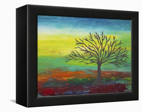 Abstract Tree 3-Hilary Winfield-Framed Premier Image Canvas