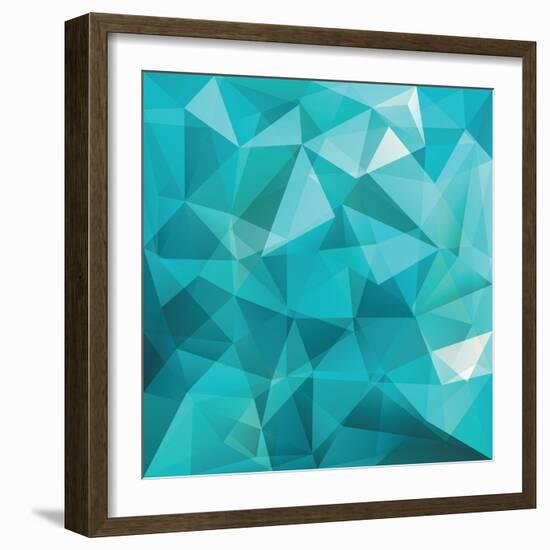 Abstract Triangle Background-Ms.Moloko-Framed Art Print