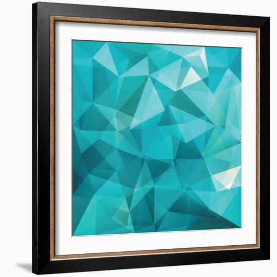 Abstract Triangle Background-Ms.Moloko-Framed Art Print