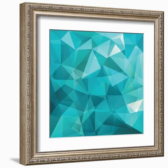 Abstract Triangle Background-Ms.Moloko-Framed Art Print