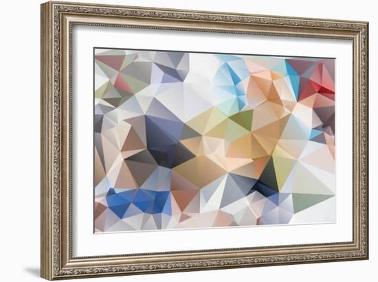 Abstract Triangle Background-Dmitriy Sergeev-Framed Art Print