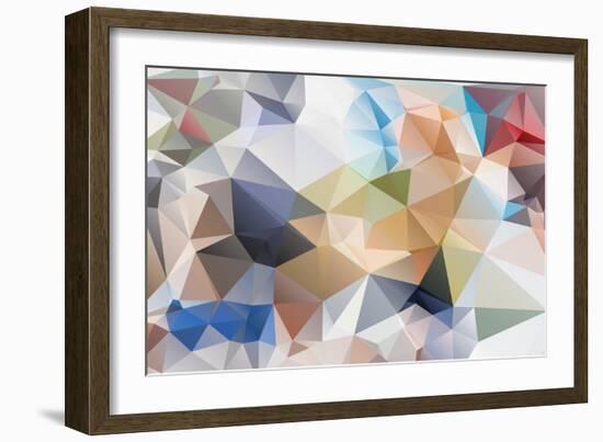 Abstract Triangle Background-Dmitriy Sergeev-Framed Art Print