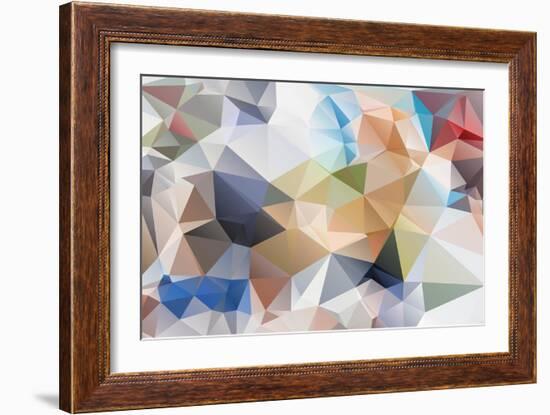 Abstract Triangle Background-Dmitriy Sergeev-Framed Art Print