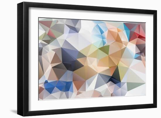 Abstract Triangle Background-Dmitriy Sergeev-Framed Art Print