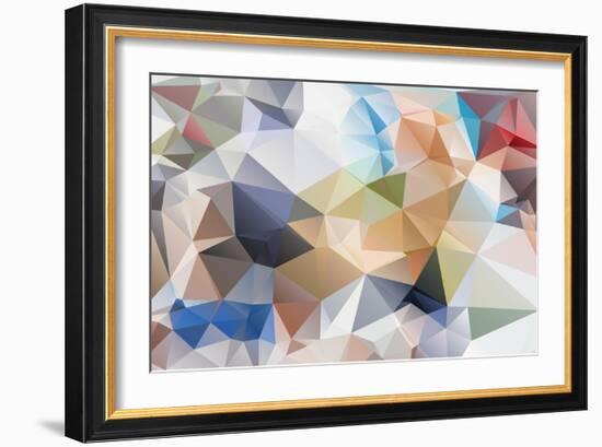 Abstract Triangle Background-Dmitriy Sergeev-Framed Art Print