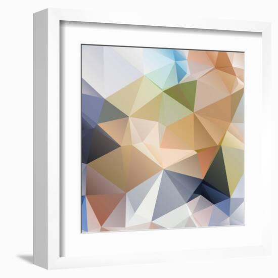 Abstract Triangle Background-Dmitriy Sergeev-Framed Art Print