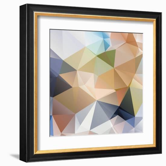 Abstract Triangle Background-Dmitriy Sergeev-Framed Art Print