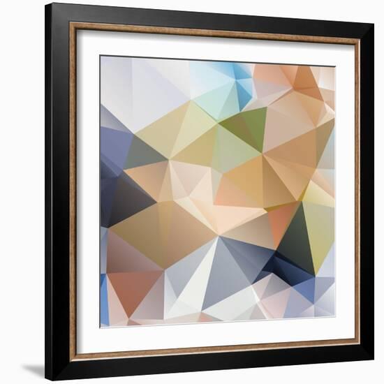 Abstract Triangle Background-Dmitriy Sergeev-Framed Art Print