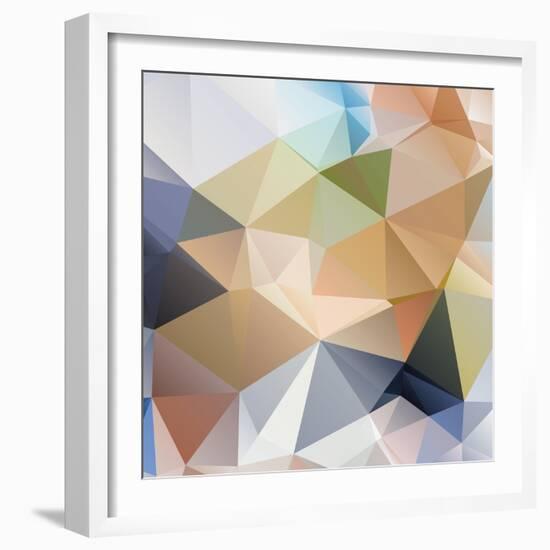 Abstract Triangle Background-Dmitriy Sergeev-Framed Art Print