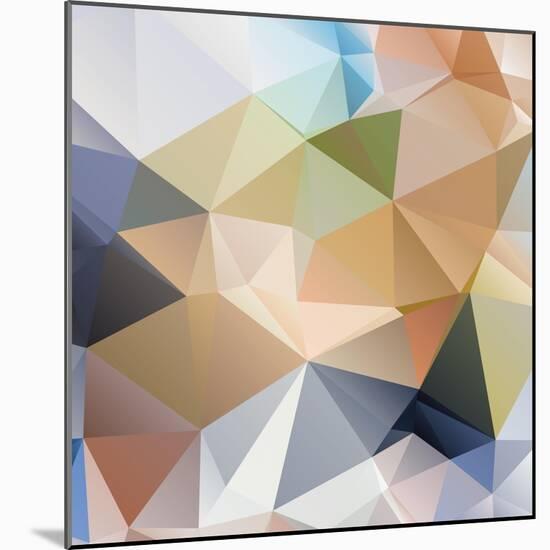 Abstract Triangle Background-Dmitriy Sergeev-Mounted Art Print