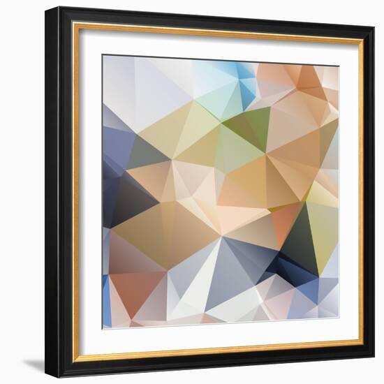 Abstract Triangle Background-Dmitriy Sergeev-Framed Art Print