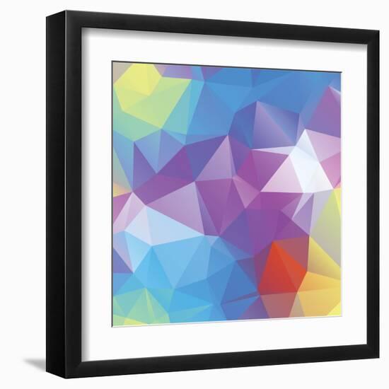 Abstract Triangle Background-Dmitriy Sergeev-Framed Art Print