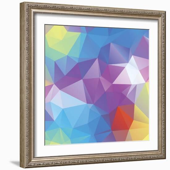 Abstract Triangle Background-Dmitriy Sergeev-Framed Art Print