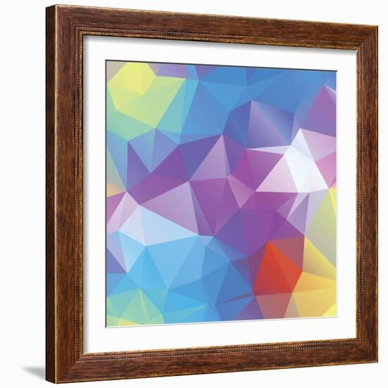 Abstract Triangle Background-Dmitriy Sergeev-Framed Art Print