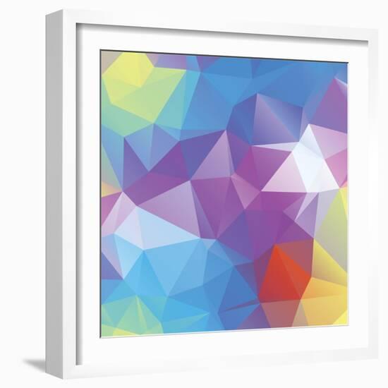 Abstract Triangle Background-Dmitriy Sergeev-Framed Art Print