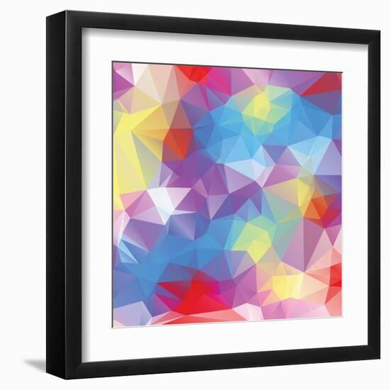 Abstract Triangle Background-Dmitriy Sergeev-Framed Art Print