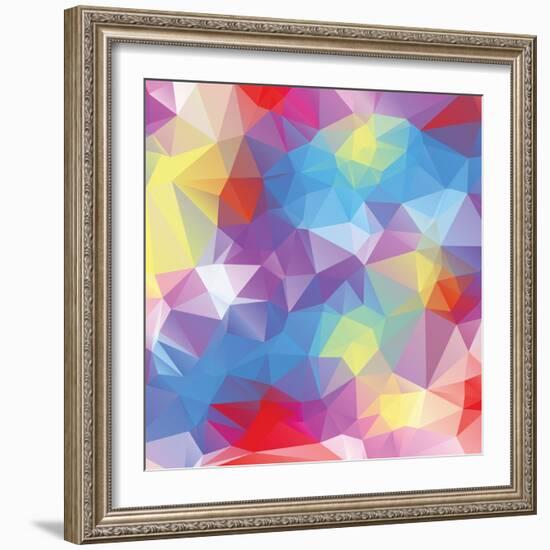 Abstract Triangle Background-Dmitriy Sergeev-Framed Art Print