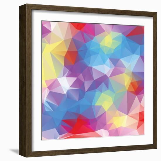 Abstract Triangle Background-Dmitriy Sergeev-Framed Art Print