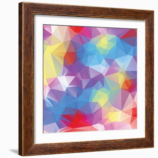 Abstract Triangle Background-Dmitriy Sergeev-Framed Art Print