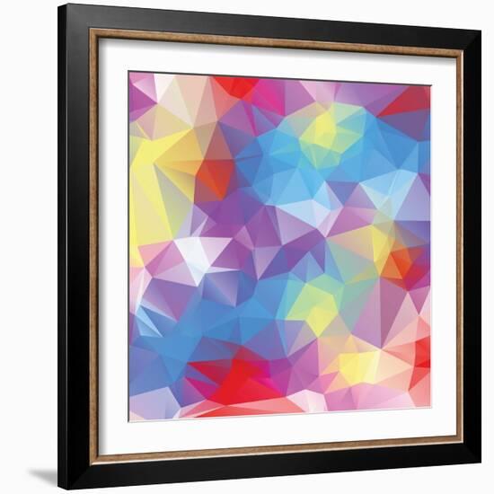 Abstract Triangle Background-Dmitriy Sergeev-Framed Art Print