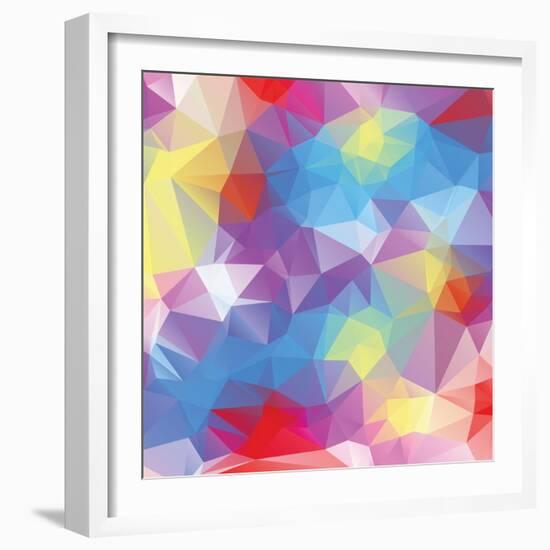 Abstract Triangle Background-Dmitriy Sergeev-Framed Art Print