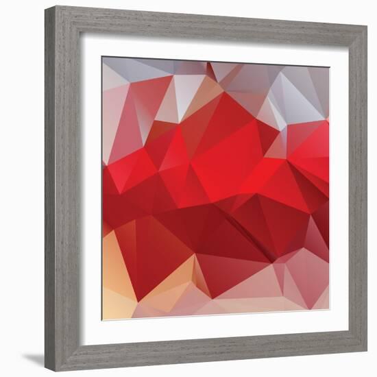 Abstract Triangle Background-Dmitriy Sergeev-Framed Art Print