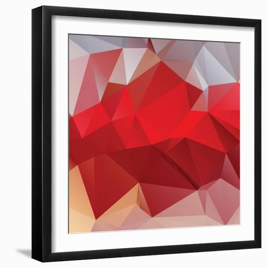 Abstract Triangle Background-Dmitriy Sergeev-Framed Art Print