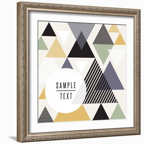 Abstract Triangle Design with Text-hellena13-Framed Art Print