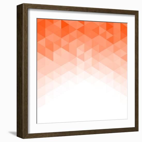 Abstract Triangle Mosaic Gradient Colorful Background-karandaev-Framed Art Print