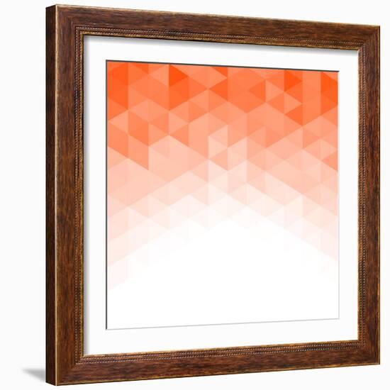 Abstract Triangle Mosaic Gradient Colorful Background-karandaev-Framed Art Print