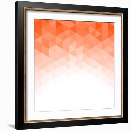 Abstract Triangle Mosaic Gradient Colorful Background-karandaev-Framed Art Print