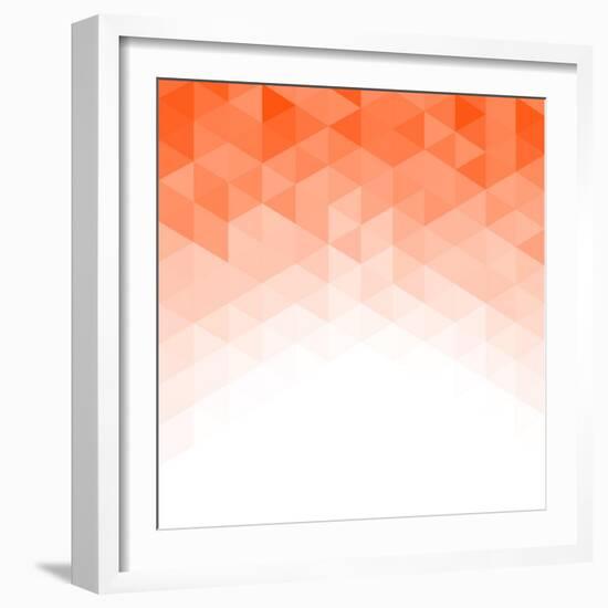 Abstract Triangle Mosaic Gradient Colorful Background-karandaev-Framed Art Print