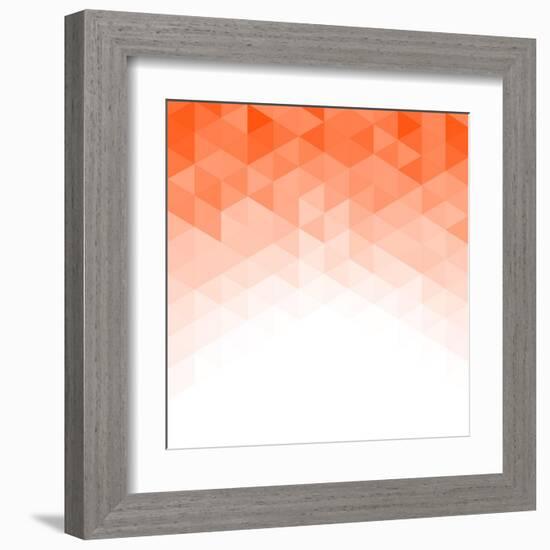 Abstract Triangle Mosaic Gradient Colorful Background-karandaev-Framed Art Print