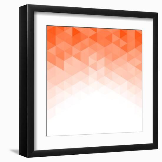 Abstract Triangle Mosaic Gradient Colorful Background-karandaev-Framed Art Print