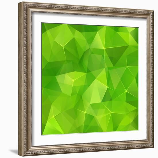 Abstract Triangles Geometry Background-art_of_sun-Framed Art Print