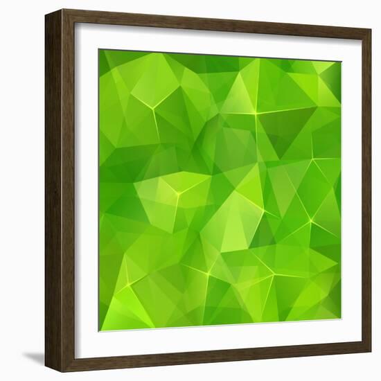 Abstract Triangles Geometry Background-art_of_sun-Framed Art Print