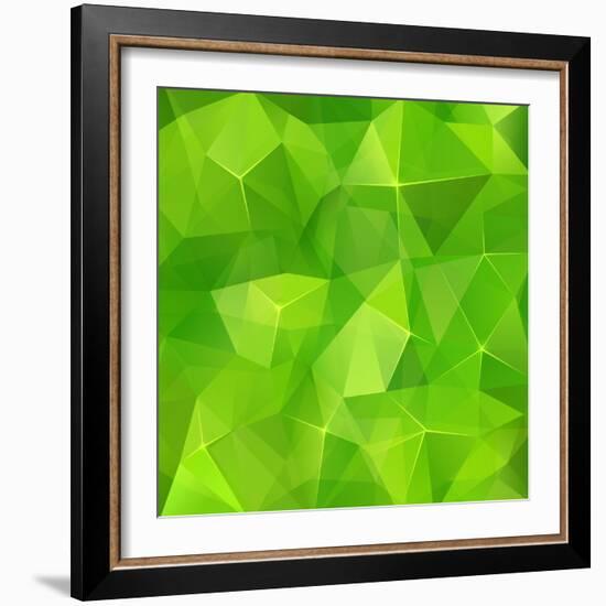 Abstract Triangles Geometry Background-art_of_sun-Framed Art Print