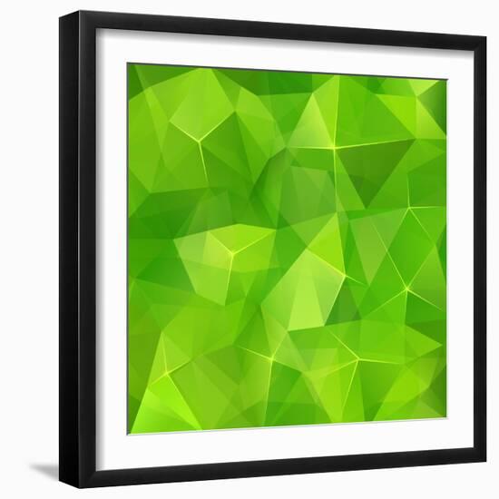Abstract Triangles Geometry Background-art_of_sun-Framed Art Print