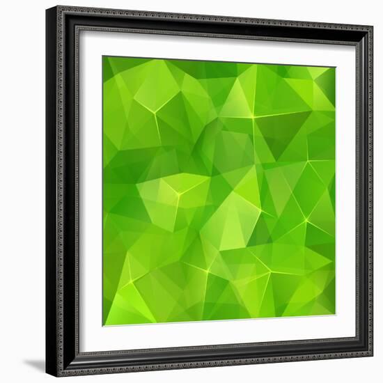 Abstract Triangles Geometry Background-art_of_sun-Framed Art Print