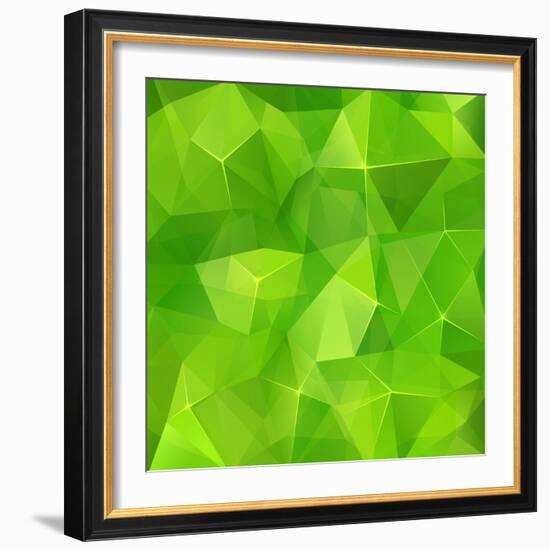 Abstract Triangles Geometry Background-art_of_sun-Framed Art Print