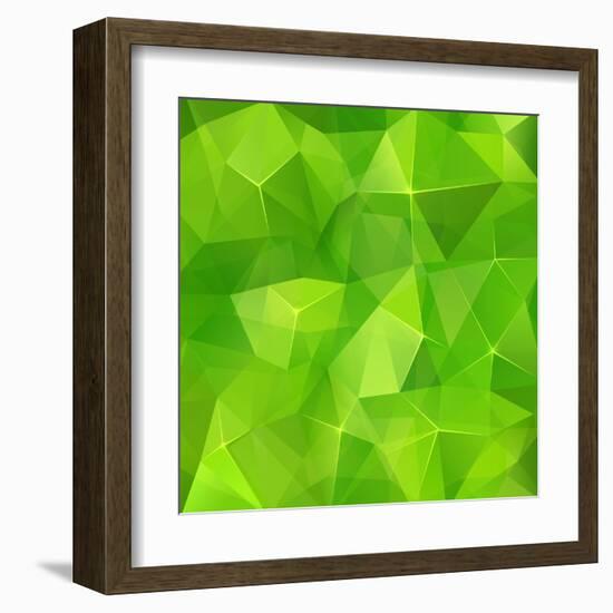 Abstract Triangles Geometry Background-art_of_sun-Framed Art Print