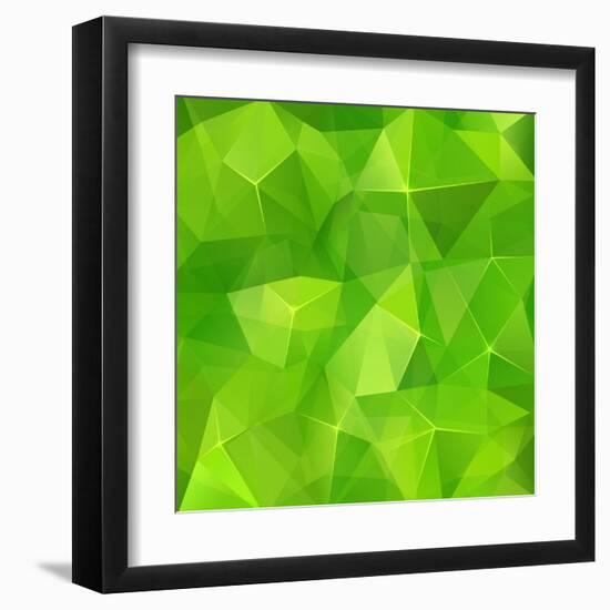 Abstract Triangles Geometry Background-art_of_sun-Framed Art Print