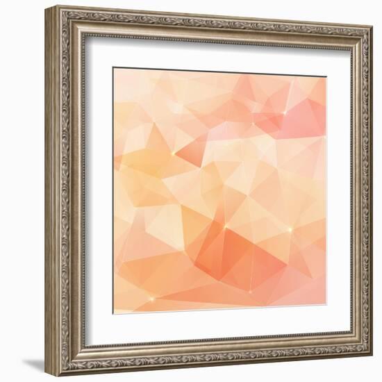 Abstract Triangles Geometry Vector Background-art_of_sun-Framed Art Print