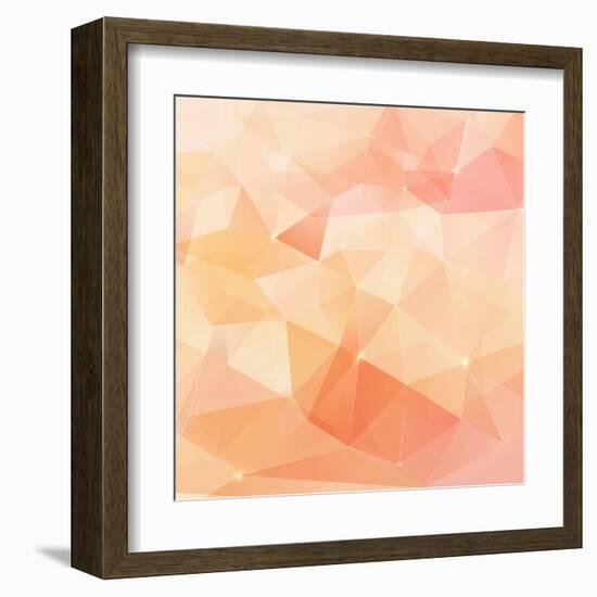 Abstract Triangles Geometry Vector Background-art_of_sun-Framed Art Print