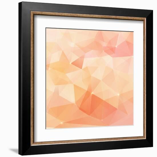 Abstract Triangles Geometry Vector Background-art_of_sun-Framed Art Print