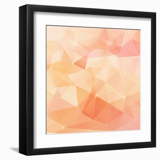 Abstract Triangles Geometry Vector Background-art_of_sun-Framed Art Print