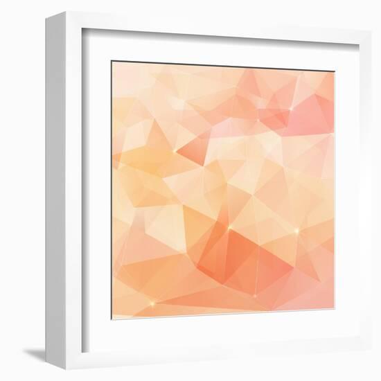 Abstract Triangles Geometry Vector Background-art_of_sun-Framed Art Print